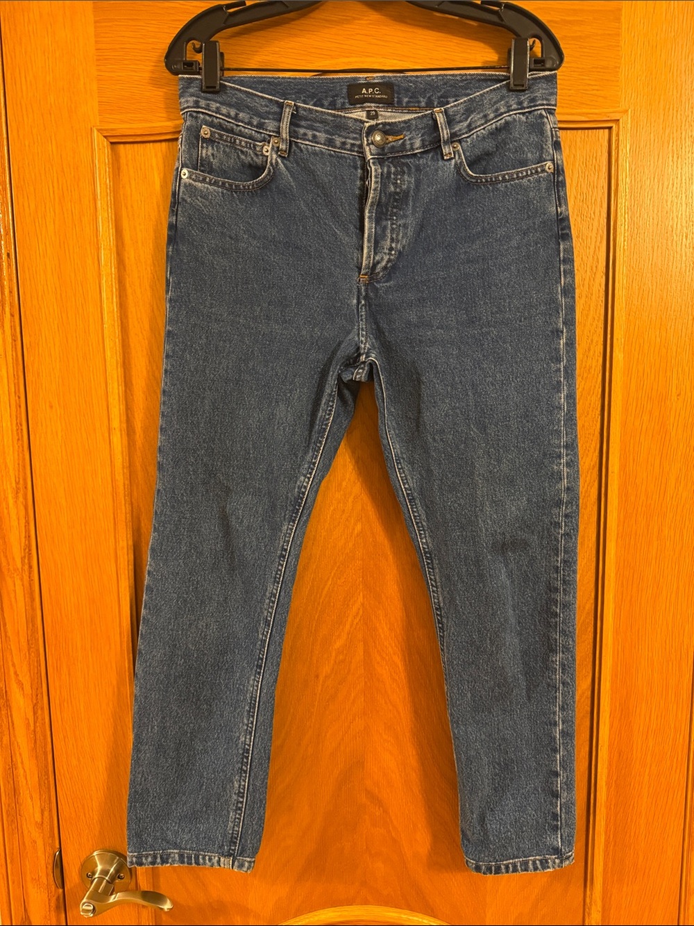 APC Petit New Standard Slim Tapered Fitted Button Fly Stonewashed Jeans Size 29